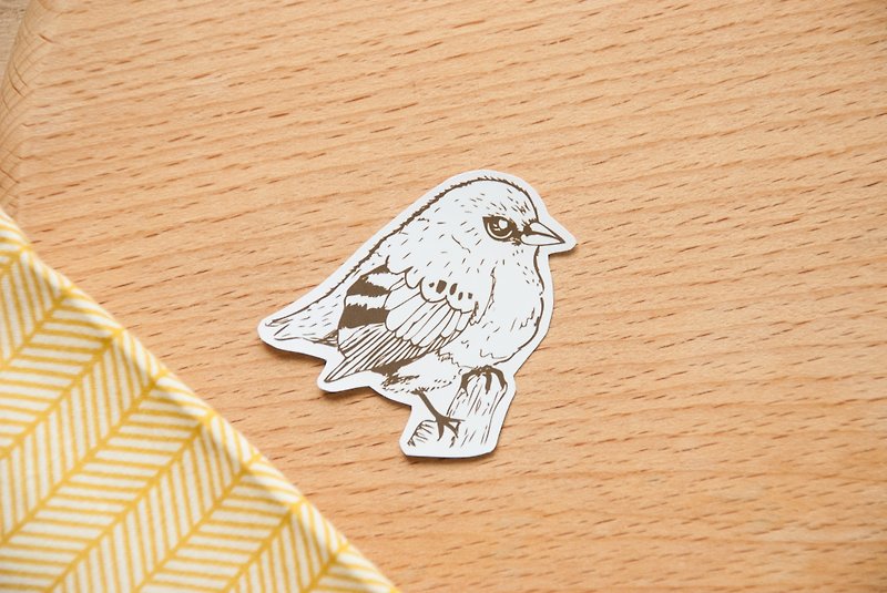 【动物系列】#4 单色小鸟 填色贴纸包 5张 - 贴纸 - 纸 白色