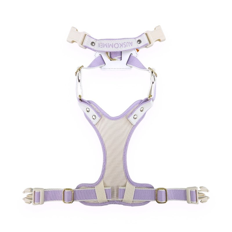X胸背带PLUS 粉雾紫 - 项圈/牵绳 - 其他材质 