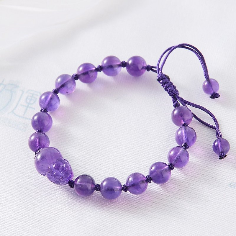 乌拉圭顶级紫水晶手链(含开光)贵人运、提升专注力、人缘、事业 - 手链/手环 - 水晶 紫色