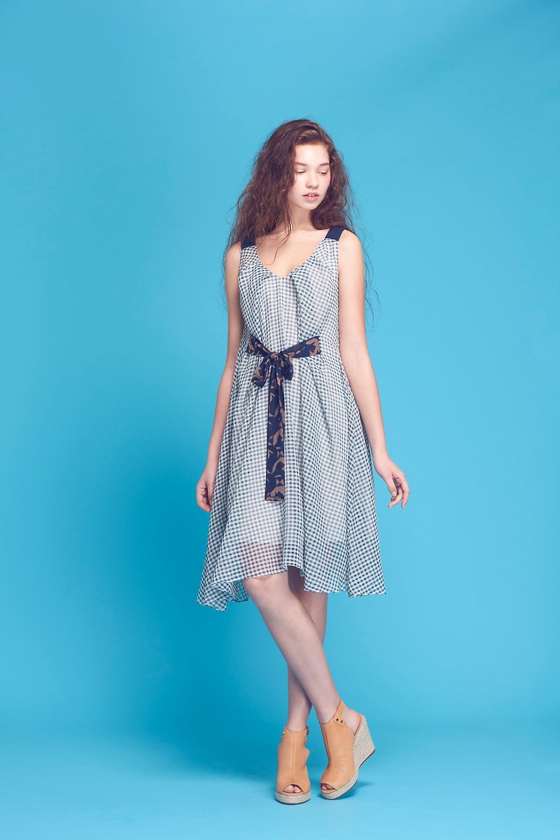 星辰-蓝色 - 洋装/连衣裙 - 聚酯纤维 