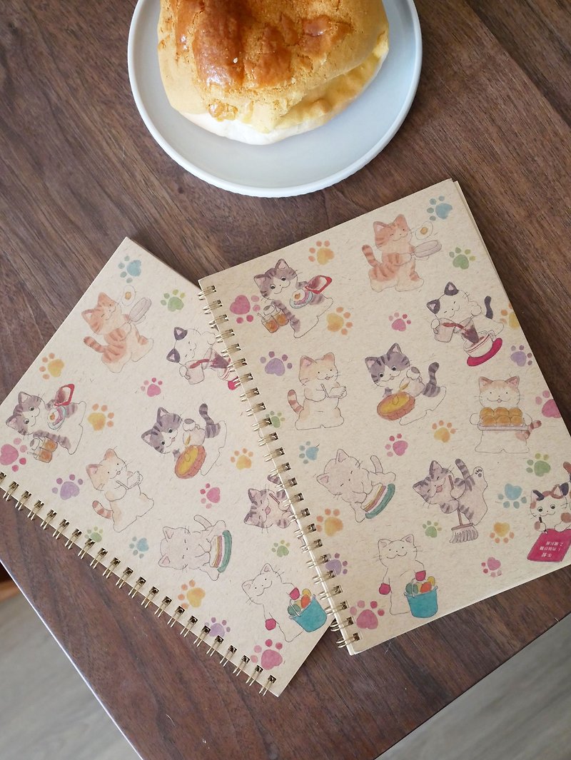 双环笔记本~ 茶餐厅伙记猫 - 笔记本/手帐 - 纸 