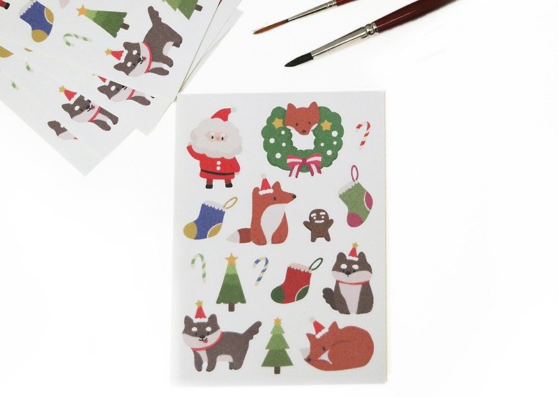 小动物圣诞节轧型贴纸 - 贴纸 - 纸 