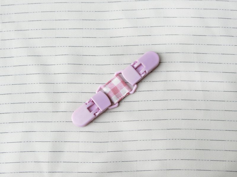 粉红格格 - 双头手帕夹 - 围嘴/口水巾 - 棉．麻 粉红色