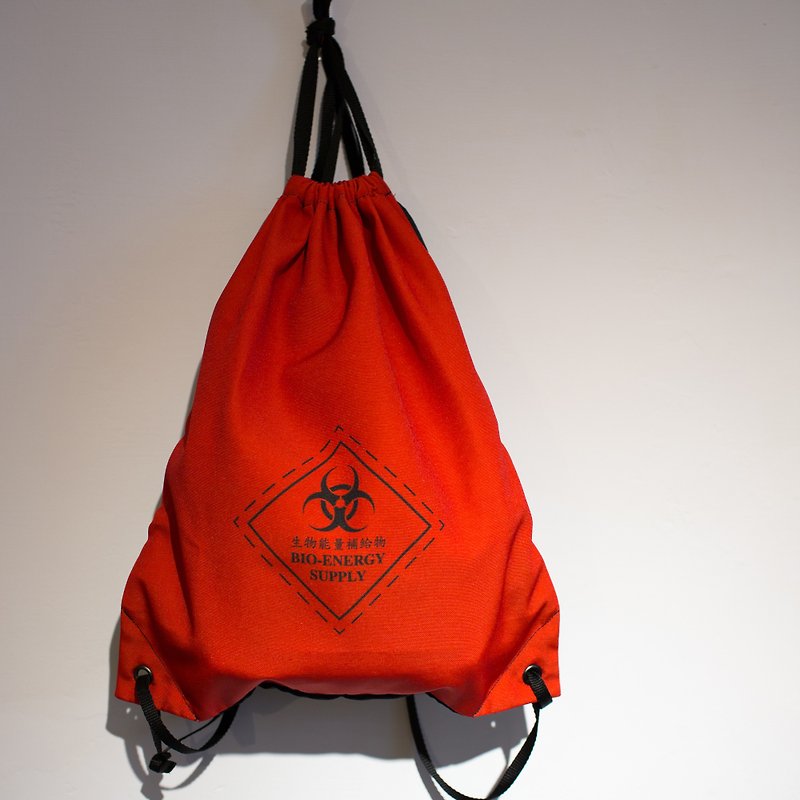 感染性废弃物束口背包 - 束口袋双肩包 - 防水材质 红色