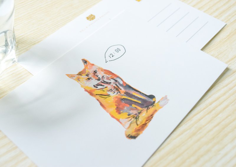 自然系列 - 狐狸 明信片／三送一 - 卡片/明信片 - 纸 橘色