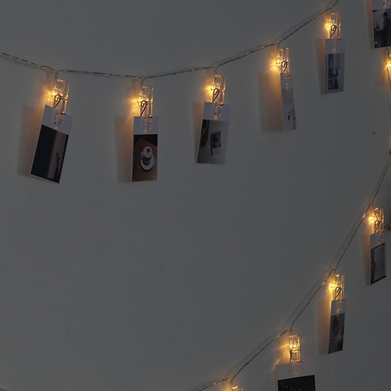 岁末7折 汤斯LED照片夹灯串 - 灯具/灯饰 - 塑料 白色