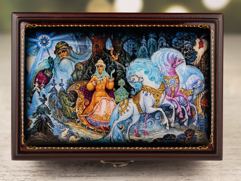 Personalized Jewelry box, Lacquer box, Art wooden box, Jewelry box with print - 收纳用品 - 其他材质 