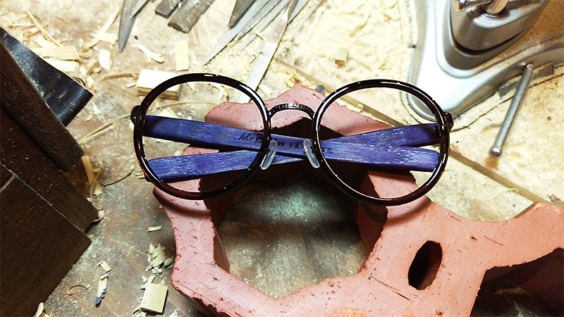 Mr.Banboo 老窗花系列【几何窗花遇上有温度的竹子】有故事的 台湾手工眼镜 - 眼镜/眼镜框 - 竹 紫色