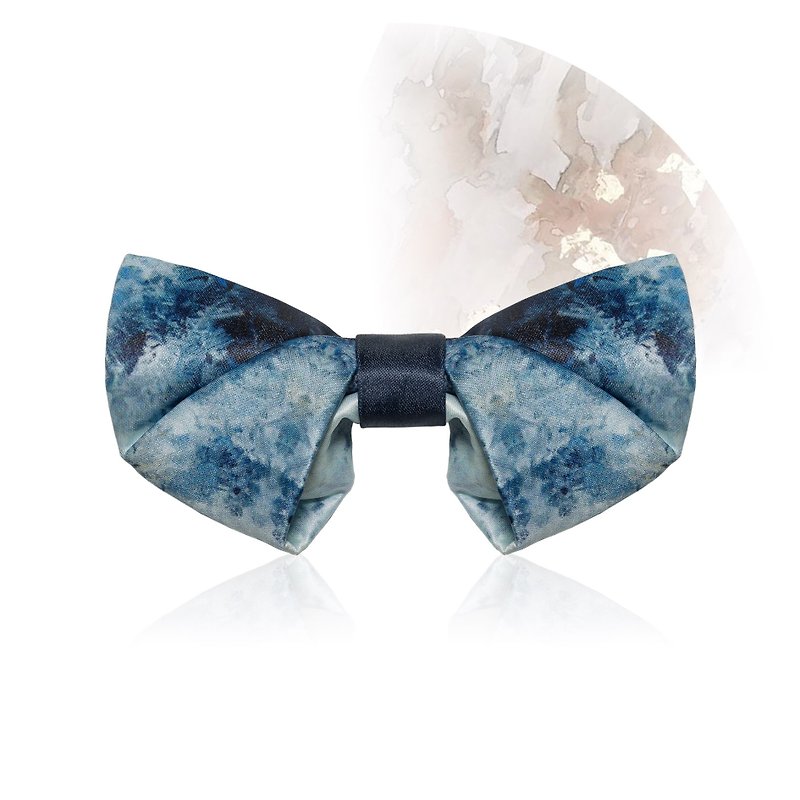 Style F0001 微蓝混和 -蓝色 印花 婚礼 宴会 兄弟领结 - 领带/领带夹 - 聚酯纤维 蓝色