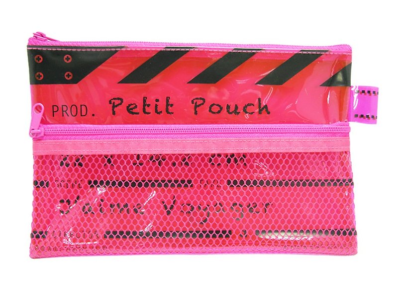 导演拍板拉链文件袋 - 细 - 桃红色 - 文件夹/资料夹 - 塑料 粉红色
