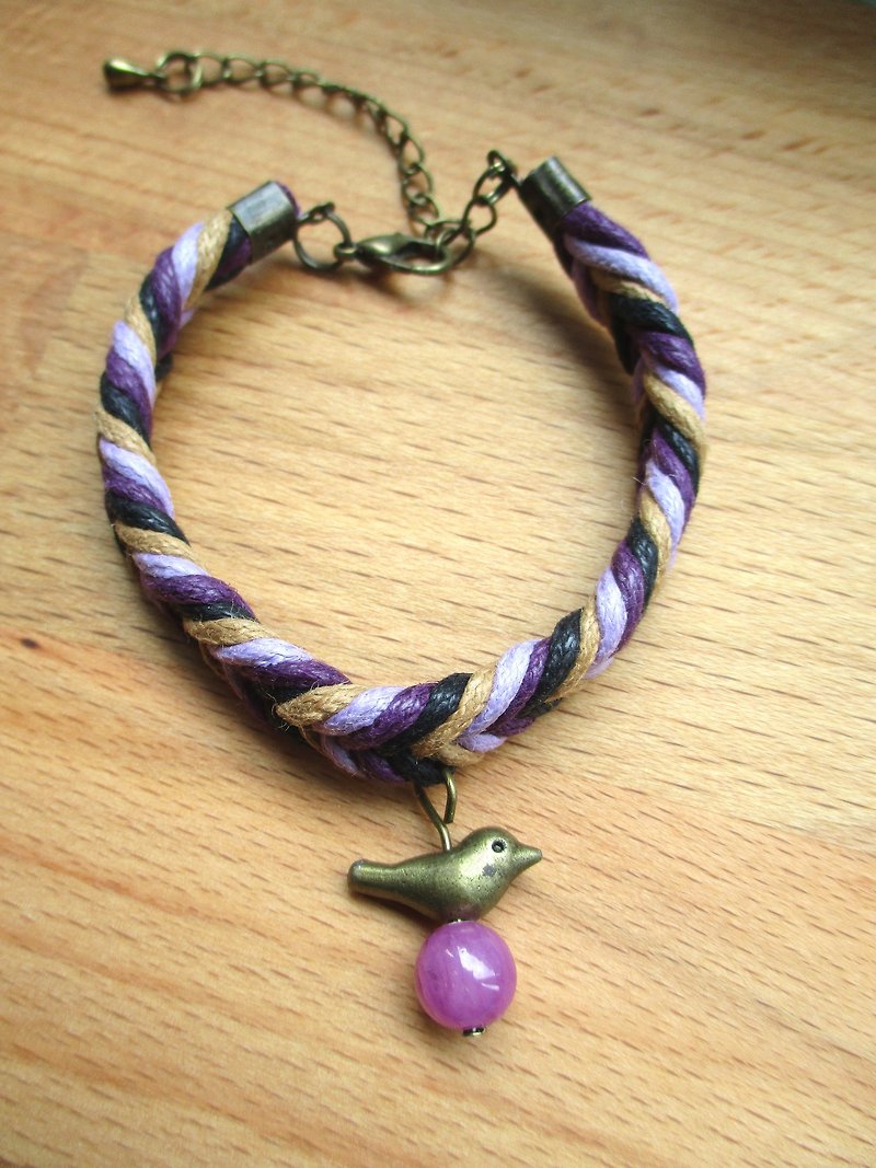 小风筝-编织青鸟手链-(紫想) - 手链/手环 - 其他材质 多色
