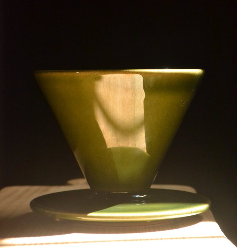 夏树绿锥形六肋滤杯01款 手冲滤杯 咖啡滤杯 咖啡滤器 - 咖啡壶/周边 - 陶 绿色
