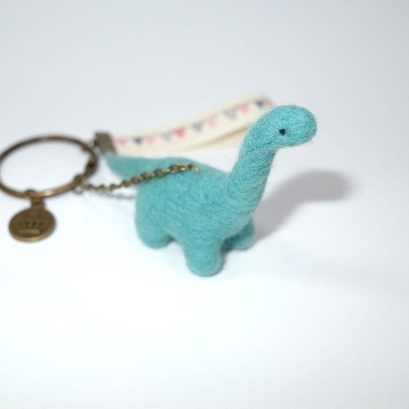 【Q-cute】恐龙系列-小雷龙-钥匙圈/吊饰 - 钥匙链/钥匙包 - 羊毛 
