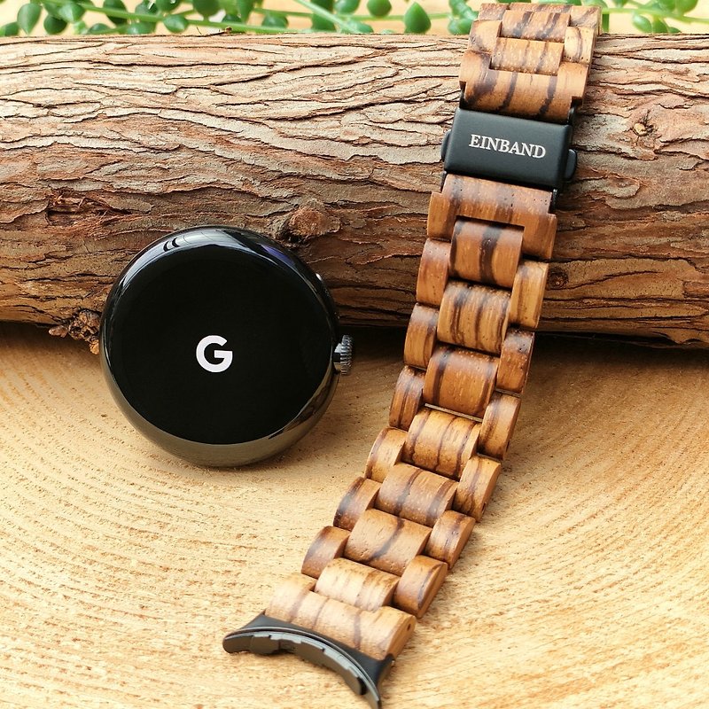 【木製バンド】EINBAND Google Pixel Watch 天然木 木のベルト【ゼブラウッド】 - 女表 - 木头 咖啡色