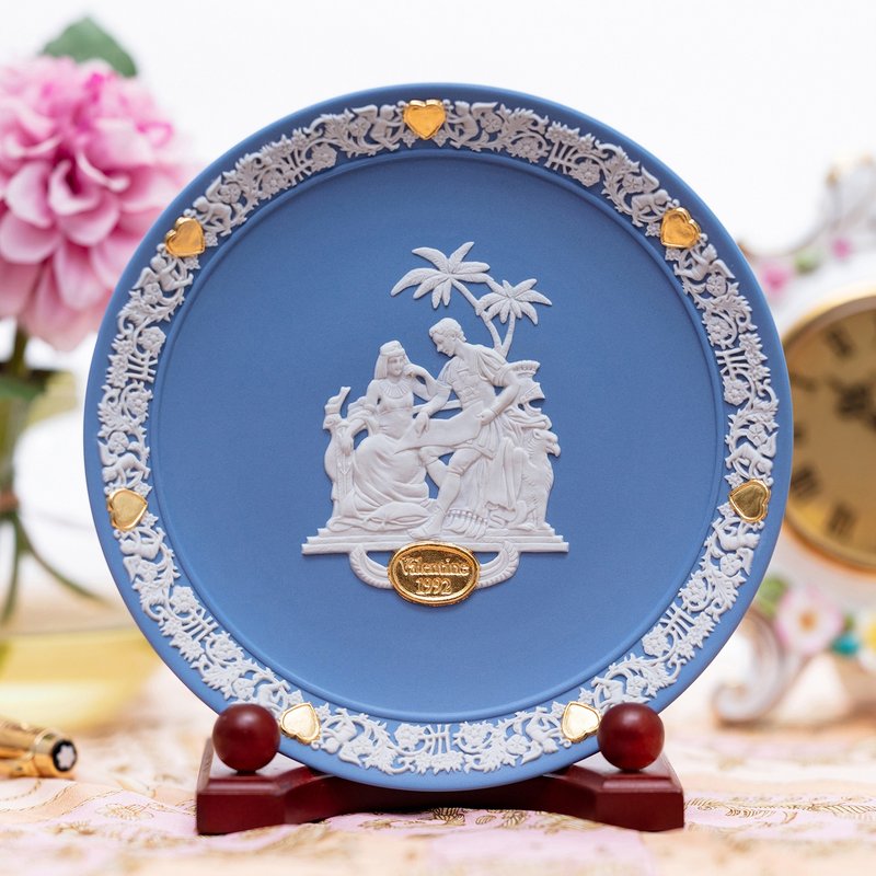 英国制wedgwood 情人盘 生日盘浮雕碧玉瓷盘1992 1993 1994 - 墙贴/壁贴 - 瓷 