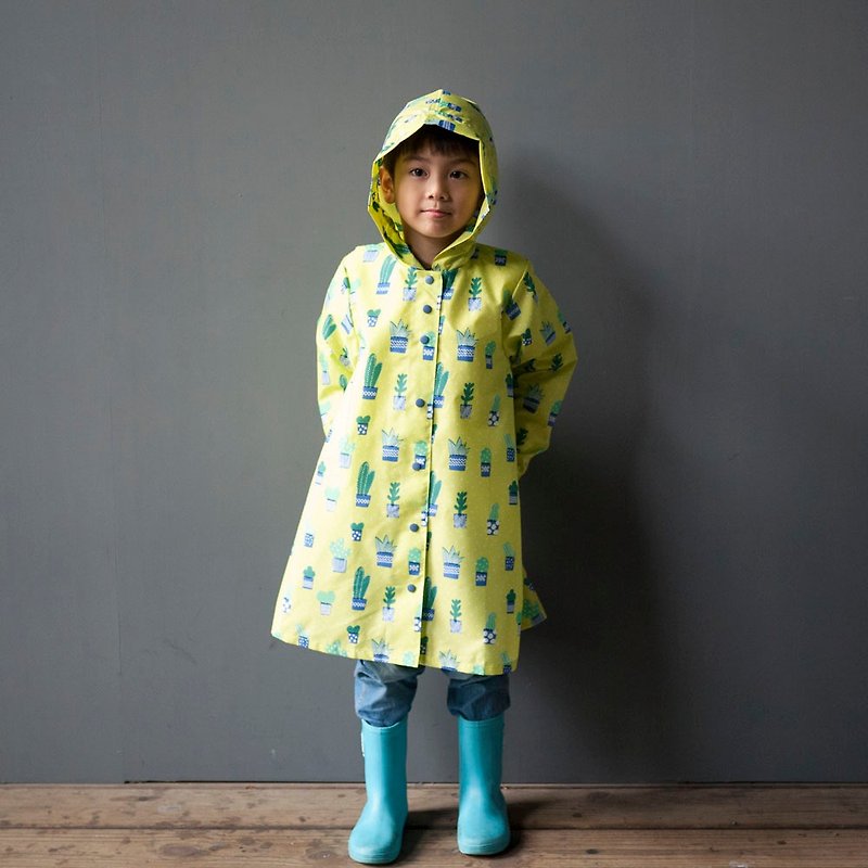 小小仙人掌黄绿色儿童风雨衣SS23 - 儿童雨衣/雨具 - 防水材质 绿色