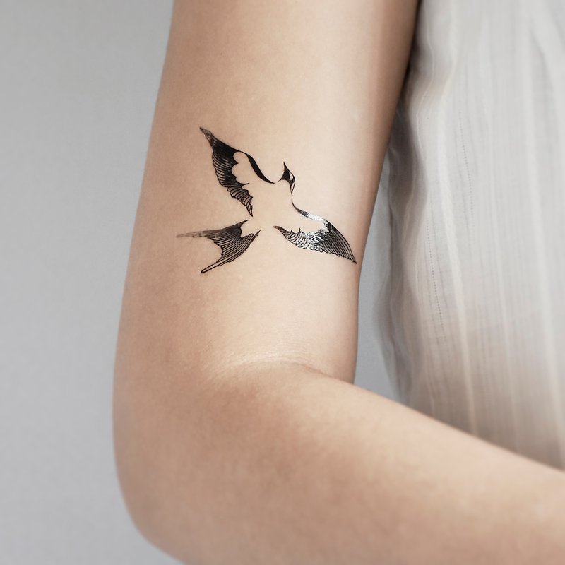 水彩风自由小鸟图案纹身贴 // 一套八款 - 纹身贴 - 纸 多色