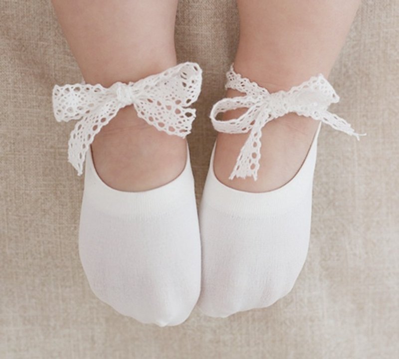 Happy Prince Ballerina女婴童凉感短袜 韩国制 蕾丝 芭蕾 - 婴儿袜子 - 棉．麻 多色