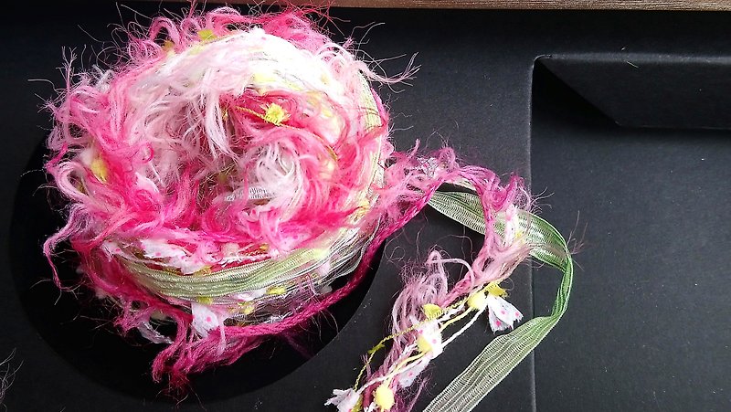 日本混合纱线　100厘米 - 编织/刺绣/羊毛毡/裁缝 - 聚酯纤维 粉红色