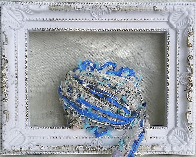 日本混合纱线 - 编织/刺绣/羊毛毡/裁缝 - 聚酯纤维 蓝色