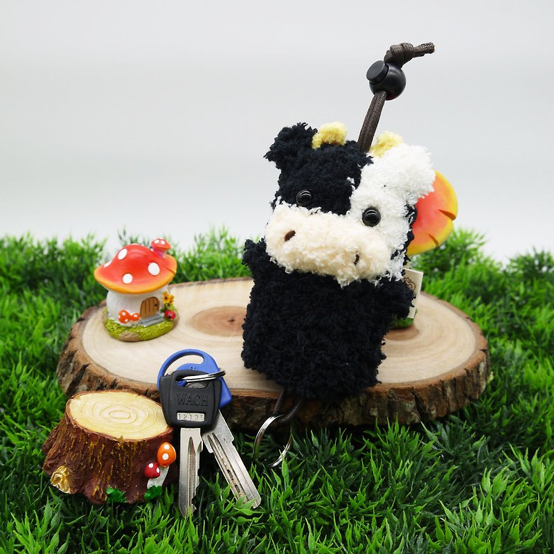 (乳牛)棉花糖动物钥匙包-MINI钥匙包 - 钥匙链/钥匙包 - 其他材质 
