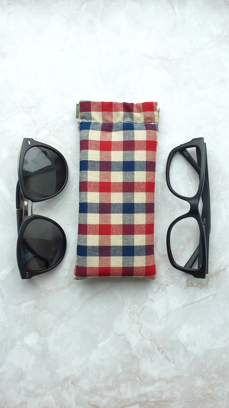 眼镜袋 太阳眼镜袋 海绵夹层 眼镜套 - 眼镜/眼镜框 - 棉．麻 红色