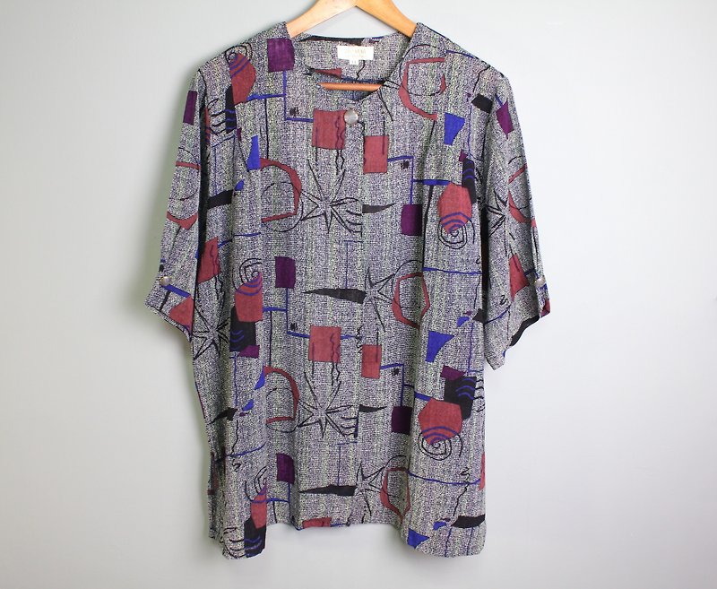 FOAK古着 60's抽象几何色块衬衫 - 女装衬衫 - 其他材质 