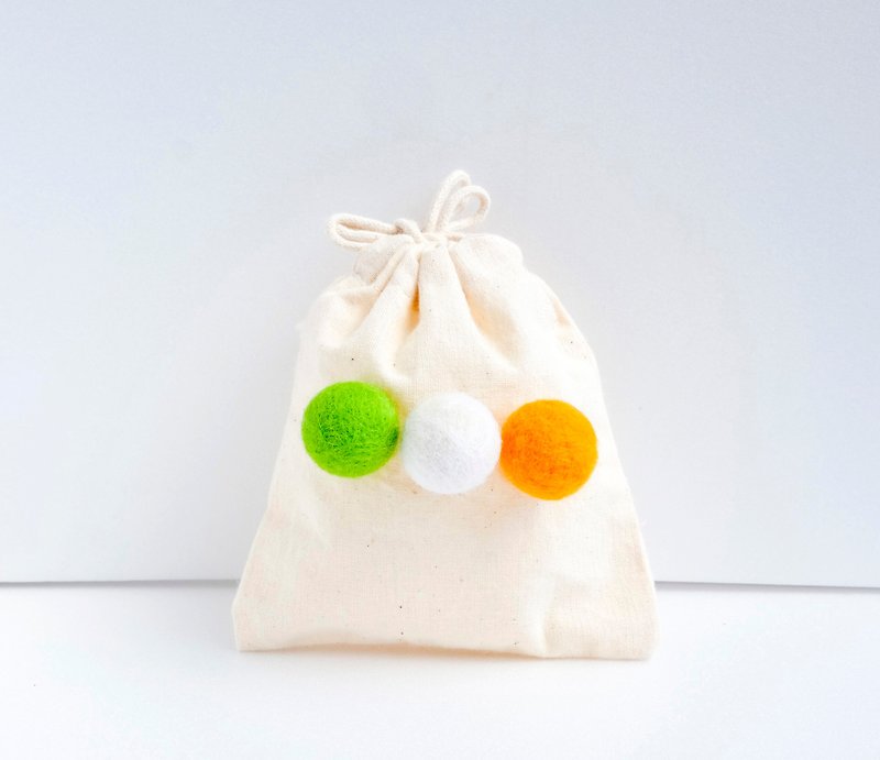 彩色糖球．束口袋#1 (四款)圣诞礼物 - 化妆包/杂物包 - 棉．麻 多色