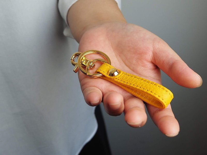 キーホルダー　PAPRIKA - 钥匙链/钥匙包 - 真皮 黄色