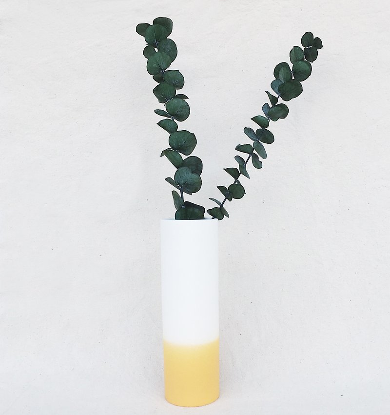 北欧磨砂双色陶瓷花器（柠檬黄） - 植栽/盆栽 - 瓷 黄色