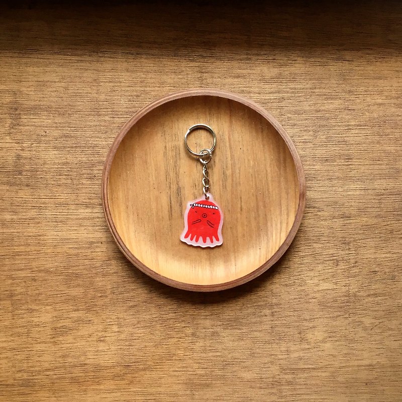 小章鱼 钥匙圈 - デブ动物 - 钥匙链/钥匙包 - 塑料 红色