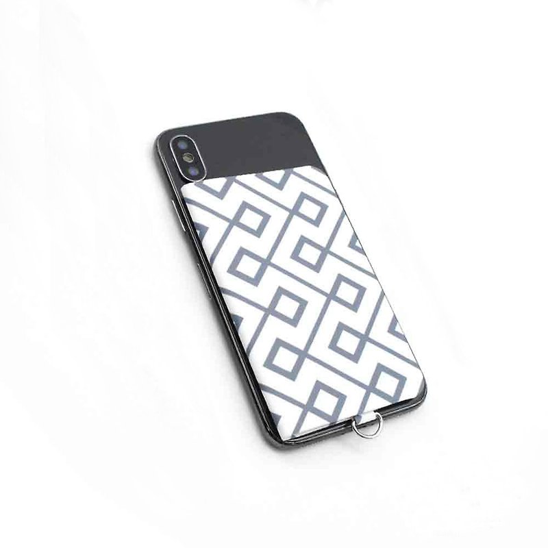 【ekax】手机背贴卡片夹(黑白演绎) - 证件套/卡套 - 其他人造纤维 
