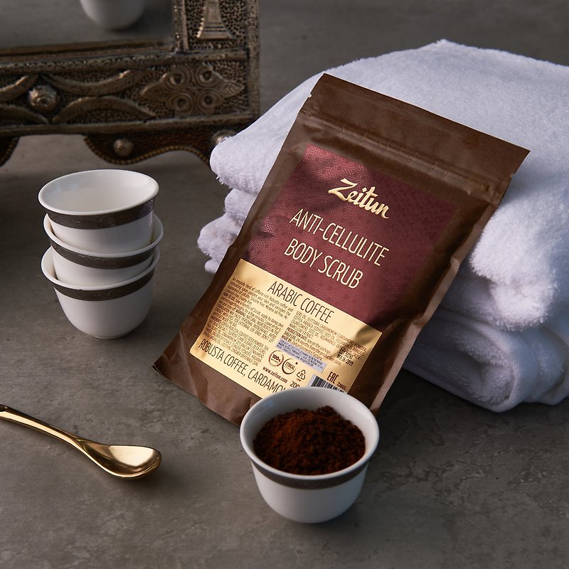 (短效期品)俄罗斯Zeitun莎杜植萃醇厚咖啡美白净化去角质粉200g - 其他 - 其他材质 咖啡色