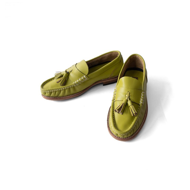 A PRANK DOLLY - 古着 Vintage品牌Timberland橄榄色流苏乐福皮鞋 - 女款牛津鞋/乐福鞋 - 真皮 绿色
