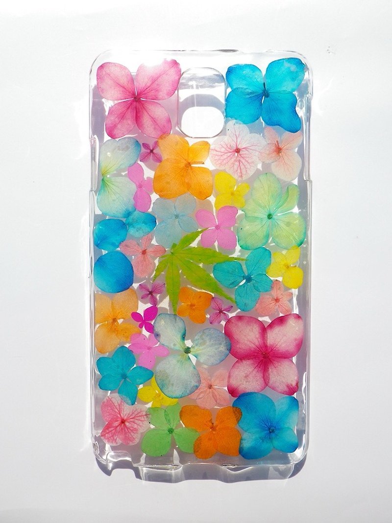 Anny's workshop手作押花手机保护壳，适用于Samsung Galaxy Note3, 色彩缤纷的绣球花 - 手机壳/手机套 - 塑料 