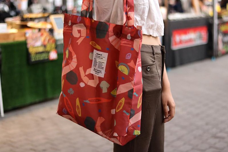 Shopping bag : Tom yum kung - 侧背包/斜挎包 - 尼龙 红色