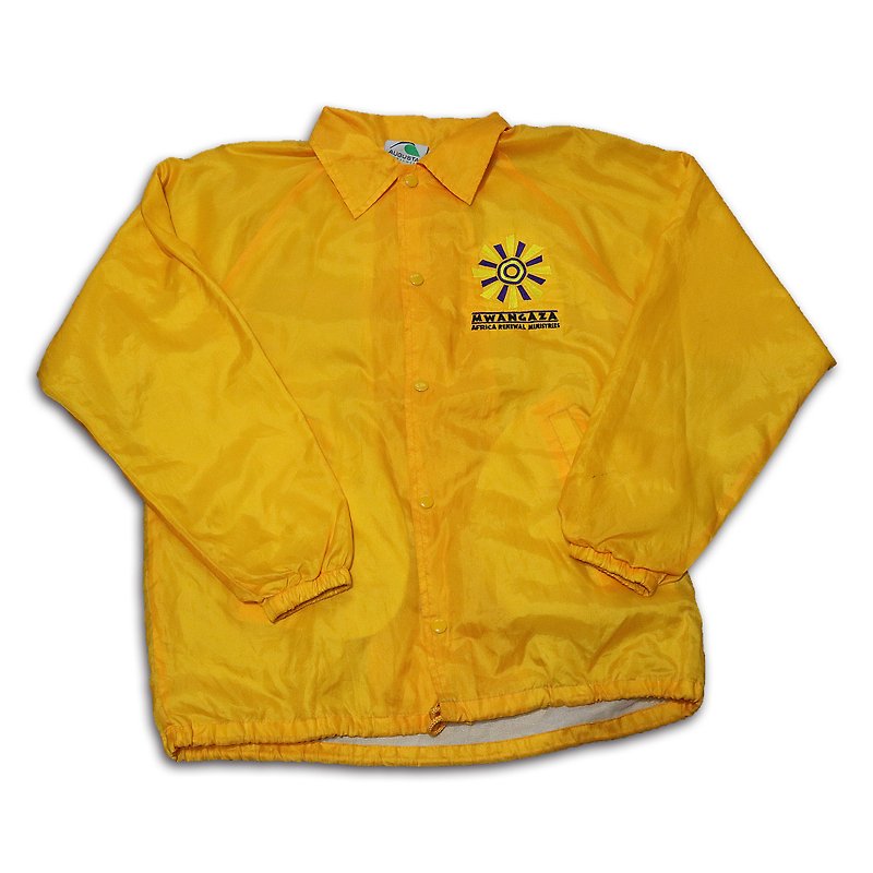 其他材质 男装外套 黄色 - -两光师古着-黄色刺绣logo防风外套