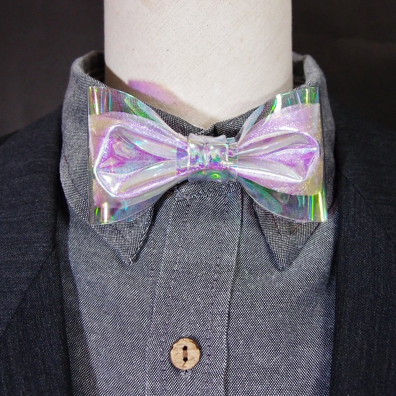 糖果五彩透明白 领结 bow tie - 领带/领带夹 - 聚酯纤维 透明