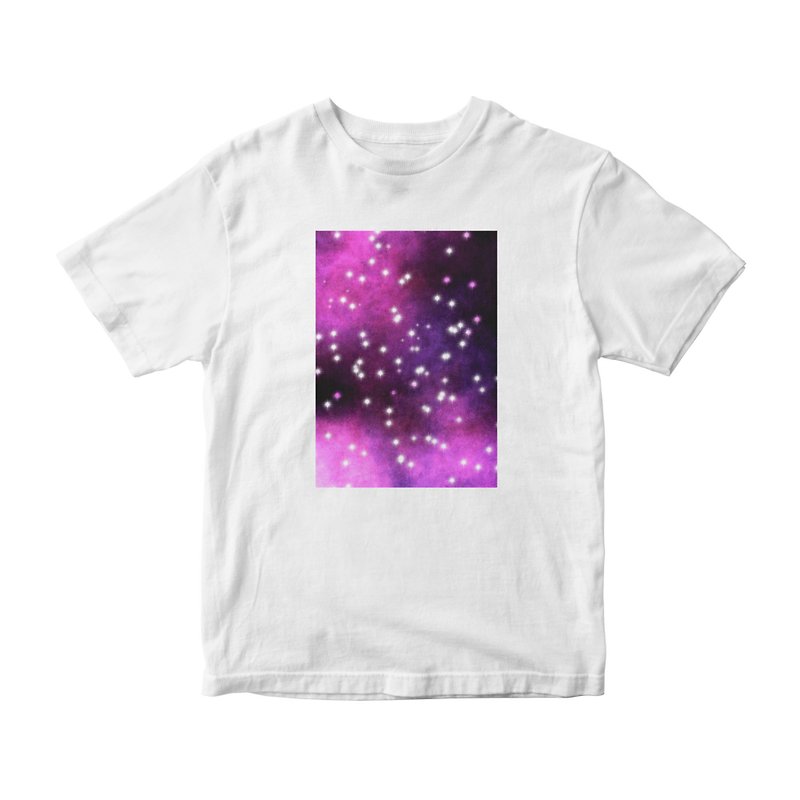 Space Galaxy Nebula Star P12 T-shirt White Unisex - 男装上衣/T 恤 - 棉．麻 白色