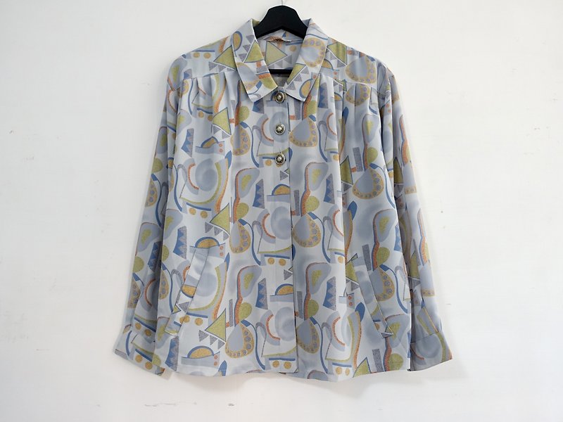 聚酯纤维 女装衬衫 多色 - Awhile一时 | Vintage 长袖衬衫 no.560