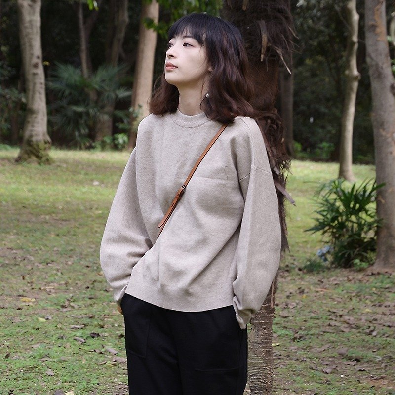 极简细针织半高领毛衣|毛衣|棉+聚酯纤维|独立品牌|Sora-67 - 女装针织衫/毛衣 - 聚酯纤维 