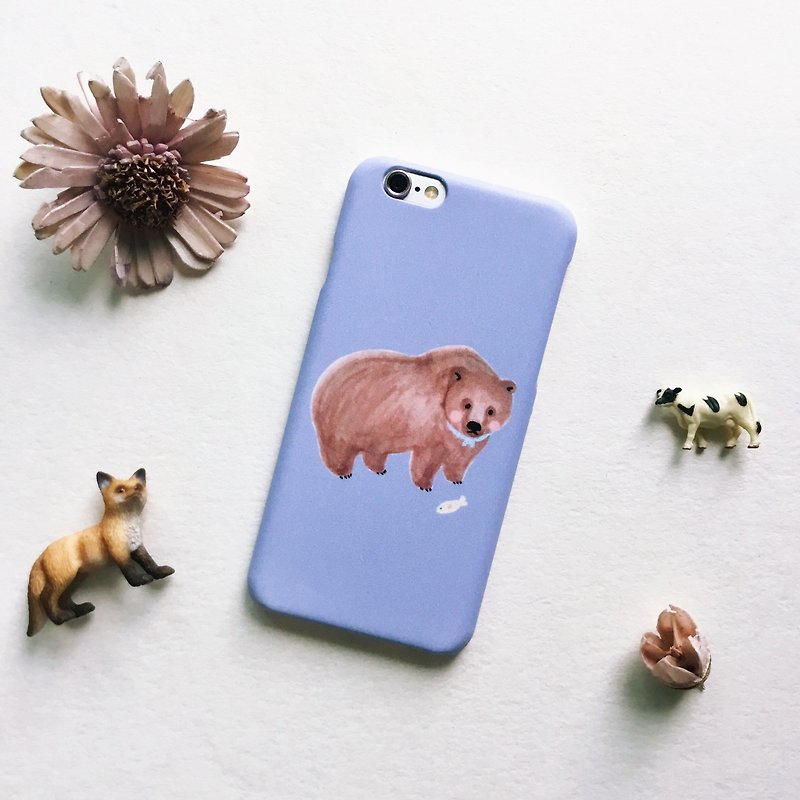 动物园系列 灰熊藕蓝色 手机壳 - 手机壳/手机套 - 塑料 紫色