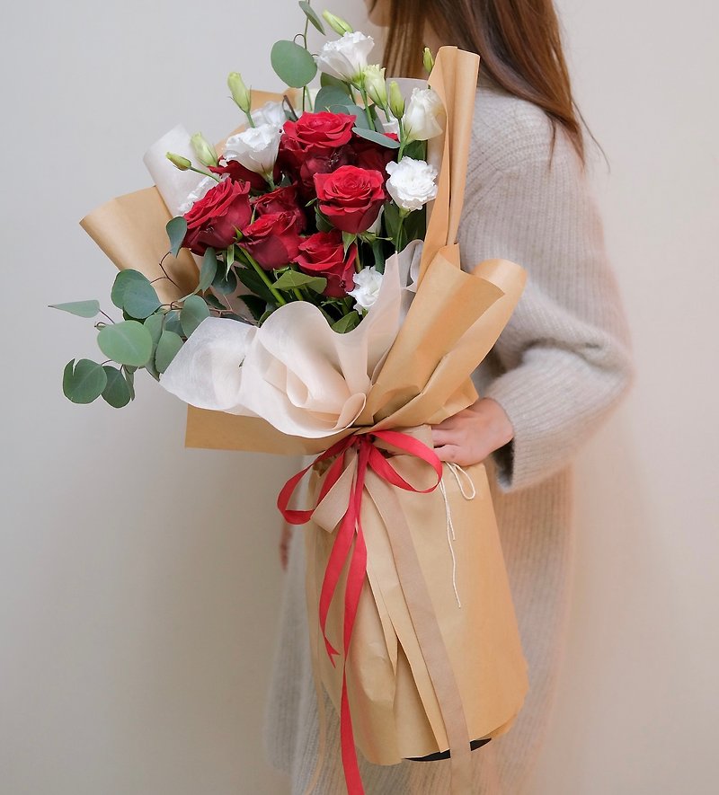 大型红玫瑰花束 七夕 情人节花束 韩式花束  生日花束 女友礼物 - 植栽/盆栽 - 植物．花 红色
