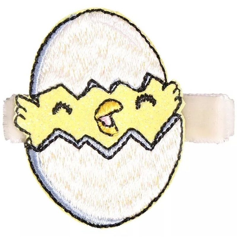鸡蛋发夹 全包布手工发饰 Egg - 发饰 - 聚酯纤维 黄色