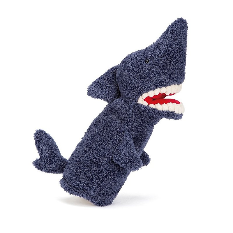 Jellycat Toothy Shark Hand Puppet 26cm 暴牙鲨鱼 手偶 - 玩偶/公仔 - 棉．麻 蓝色