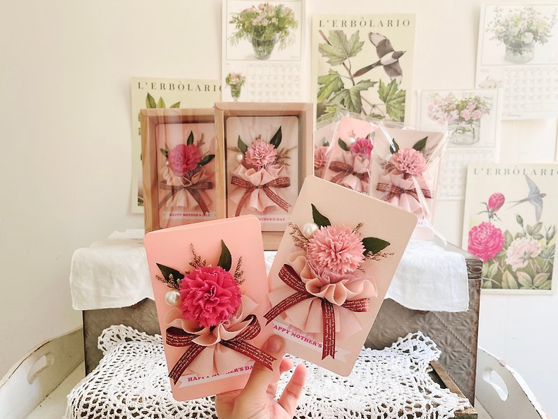 快速出货-母亲节企业 工商 订制 迷你扩香花 母亲节卡片小花 - 摆饰 - 植物．花 粉红色