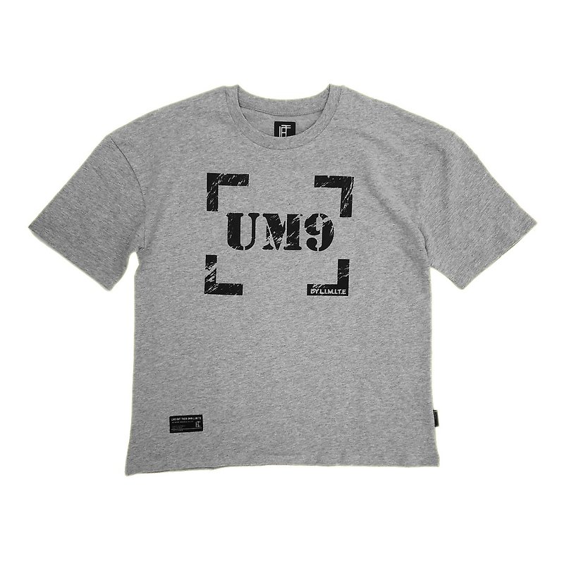 L.I.M.I.T.E - 男装Oversize 印花 T恤,灰色 - 男装上衣/T 恤 - 棉．麻 灰色