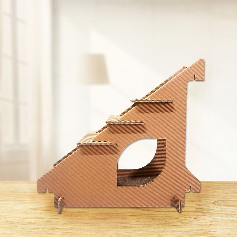 【叠叠楼梯】 是楼梯也是猫隧道  需与叠叠乐搭配使用 - 床垫/笼子 - 纸 咖啡色