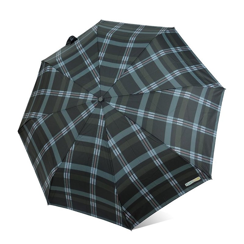 【台湾文创 Rain's talk】绅士抗UV三折省力型自动开收伞 - 雨伞/雨衣 - 防水材质 黑色