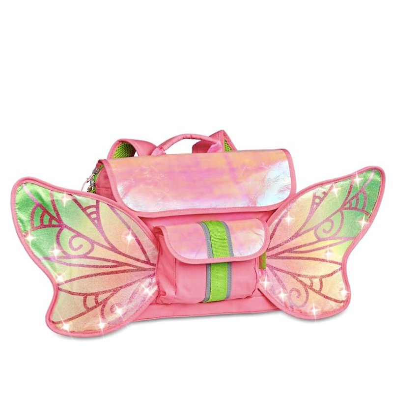 美国Bixbee飞飞童趣LED系列-亮闪蝴蝶仙子小童背包 - 后背包/双肩包 - 聚酯纤维 粉红色